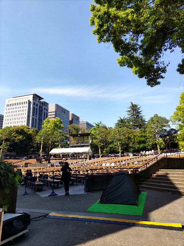 日比谷野音(日比谷公園大音楽堂)にてDjembe演奏